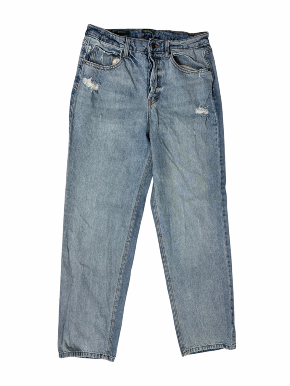 wild fable Light Wash Distressed High Rise Straight Leg Jeans - 8